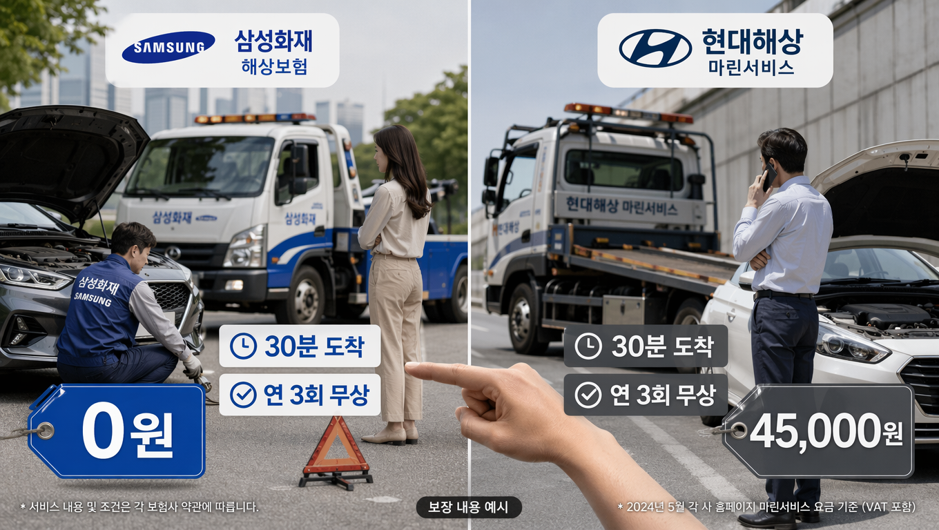 자동차보험 긴급출동 서비스 처음 불러보는데 굉장히 신기하네요