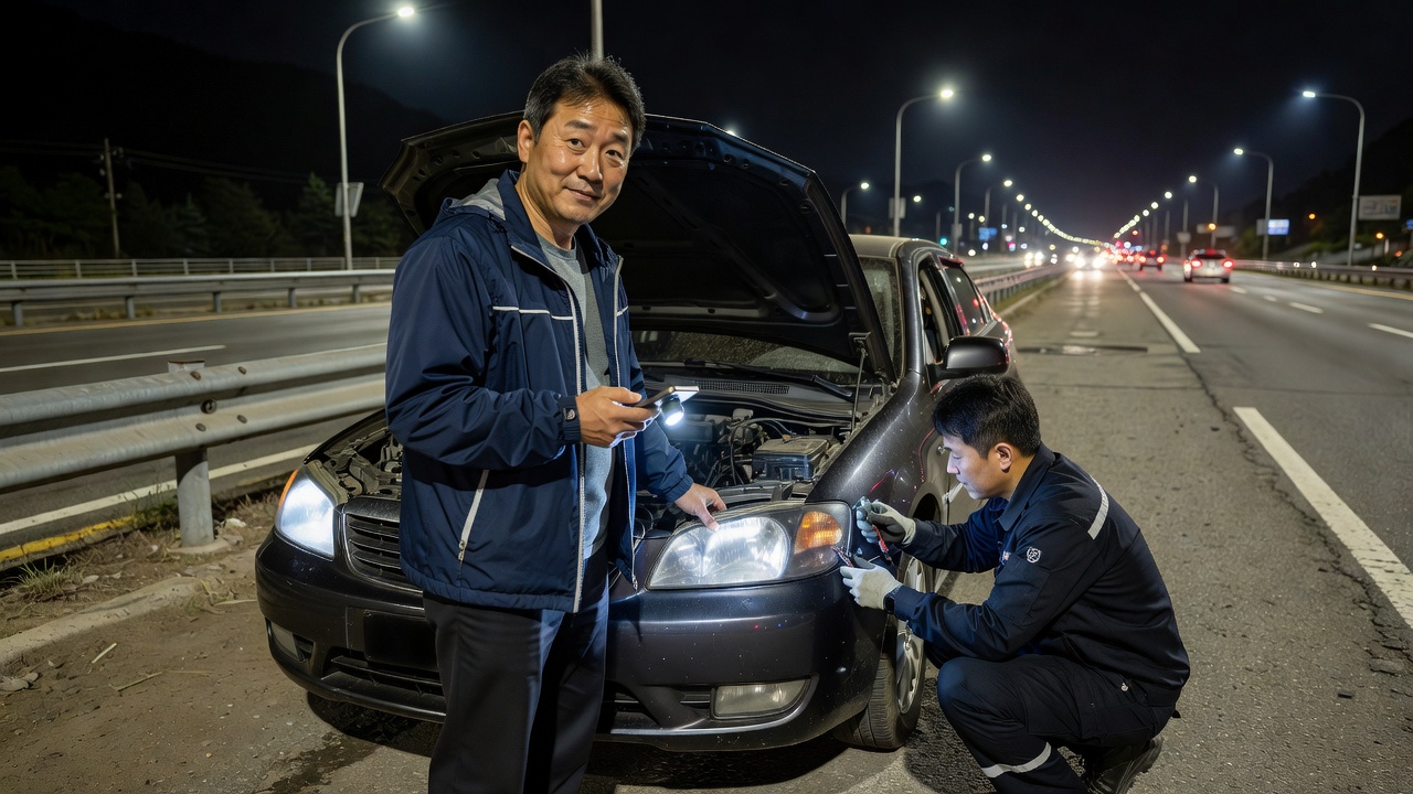 자동차 긴급출동 호출로 전조등 교체한 실제 경험
