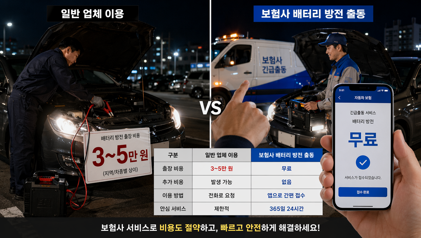 배터리 방전 출동 서비스 이용 안내