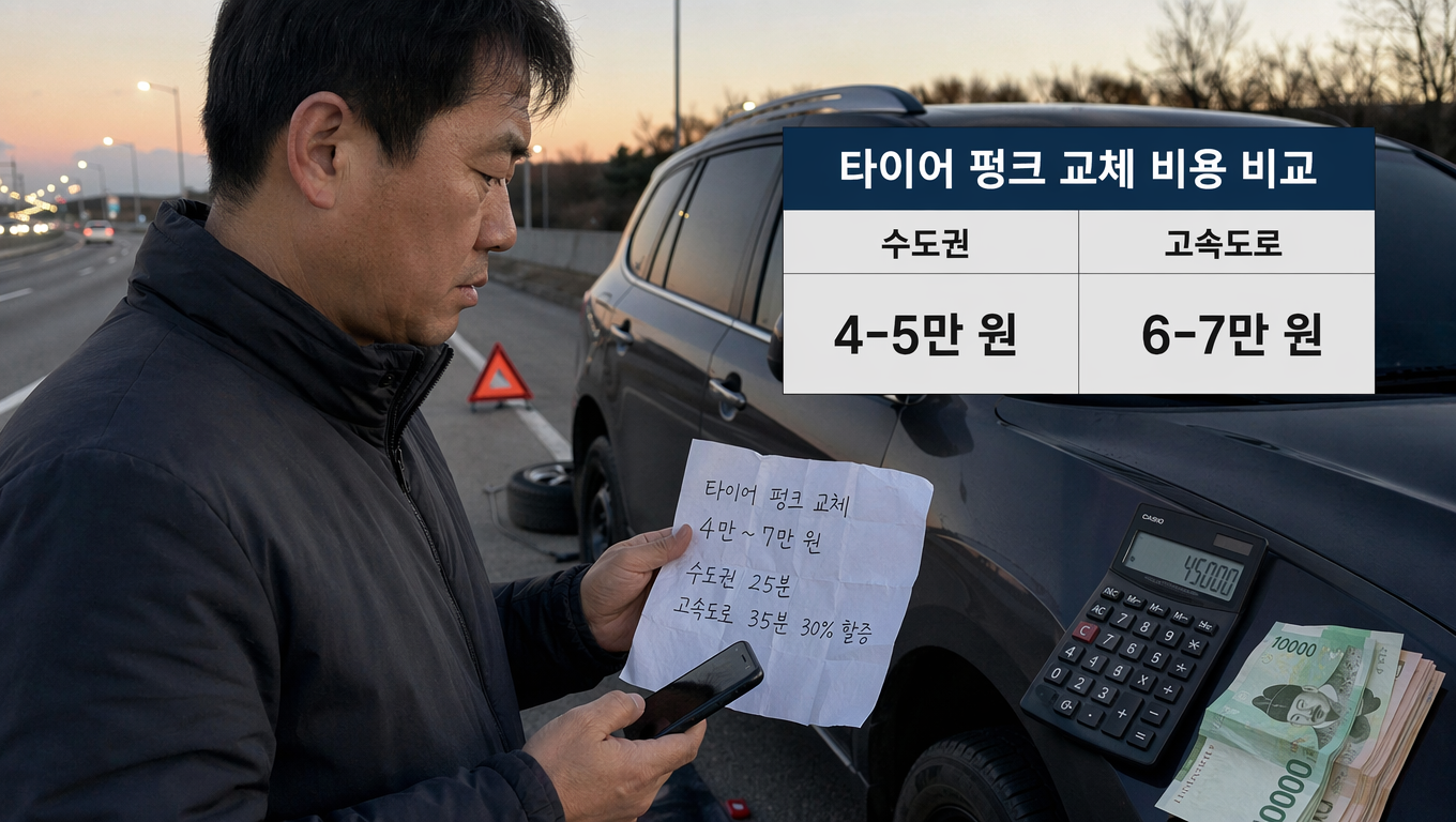 타이어 펑크 교체 긴급출동 서비스 이용 가이드