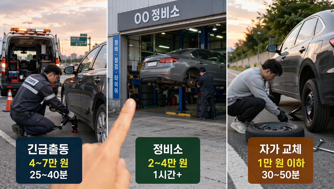 2026년 타이어 펑크 교체, 긴급출동으로 안전하게 해결하는 방법