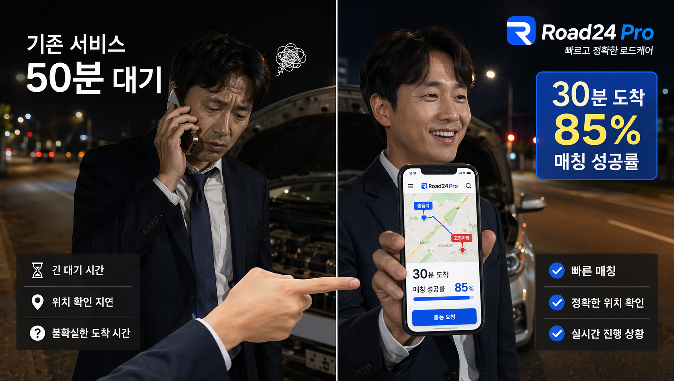긴급 견인 서비스 앱 Road24 Pro로 신속 대처하기
