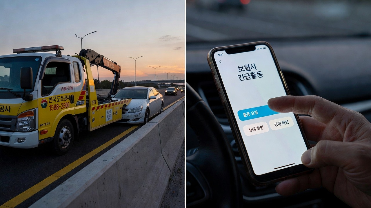 고속도로 긴급견인 신청 절차와 도로공사·보험사 비교