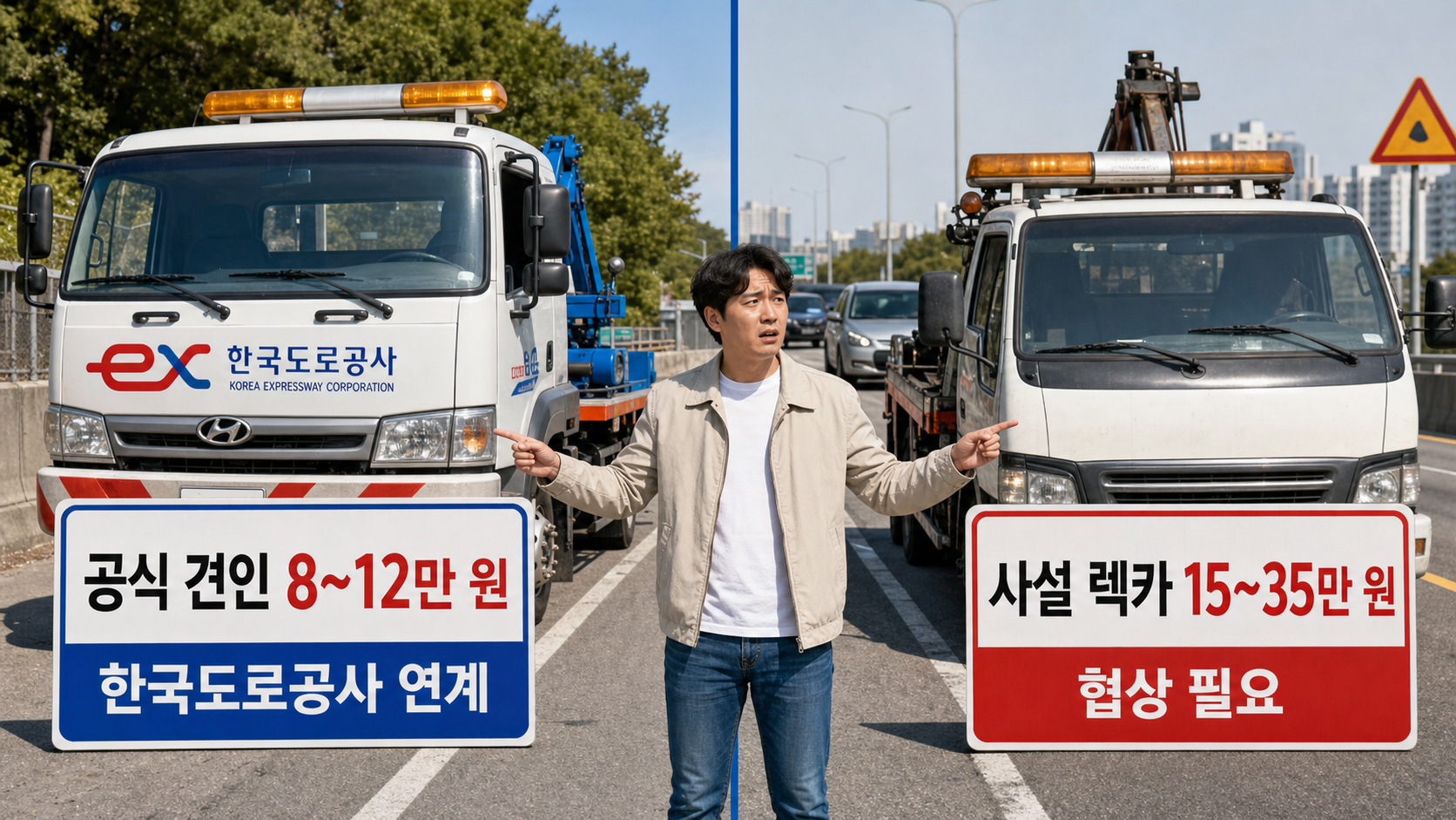 고속도로 긴급견인 시 사설 렉카 대처법