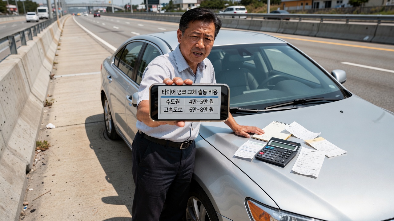 타이어 펑크 교체 출동 비용과 보험 적용 여부